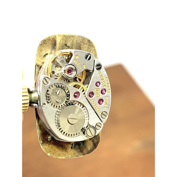 Longines Womens Watch 18k Yellow Gold Textured Vintage 1974 Swiss Hand Wind 15mm - Picture 8 of 16